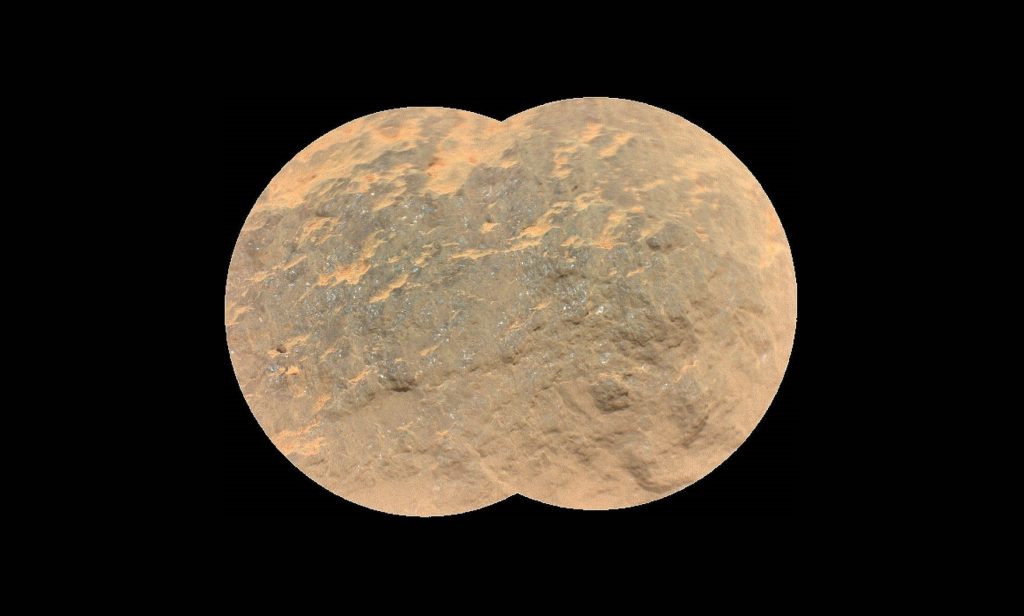Záber na marťanskú skalu